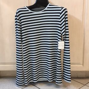 Philosophy Striped black/blue light cozy sweater